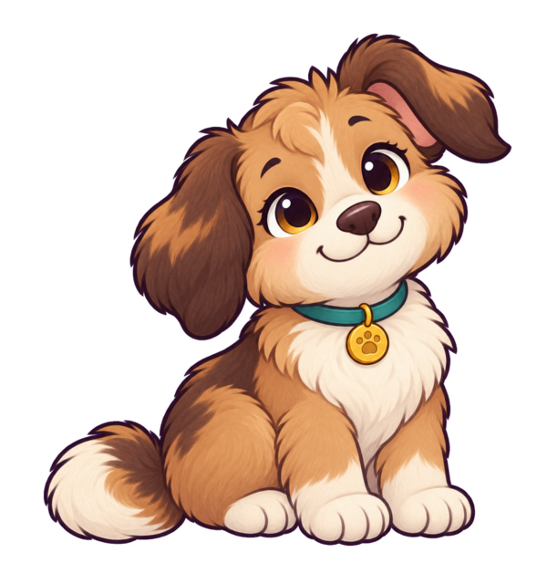 A caramel dog companion